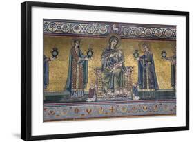 Mosaic on Facade of the Church of Santa Maria in Trastevere-Stuart Black-Framed Photographic Print