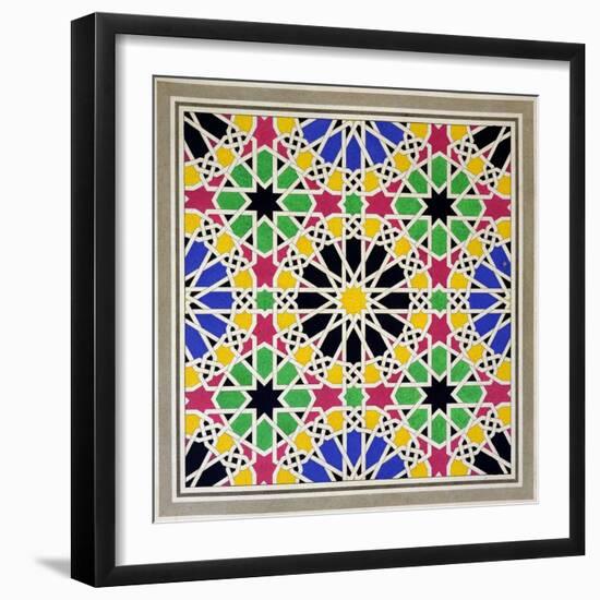 Mosaic Ornament in the South Side of the Court of the Lions, Alhambra-James Cavanagh Murphy-Framed Giclee Print