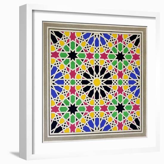 Mosaic Ornament in the South Side of the Court of the Lions, Alhambra-James Cavanagh Murphy-Framed Giclee Print