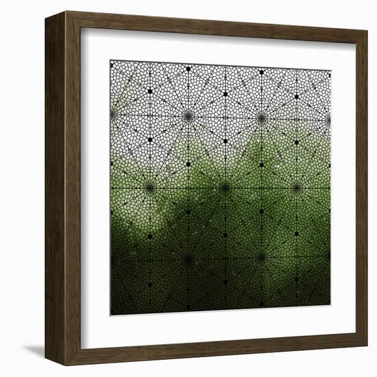 Mosaic Pattern with Stained Glass Window Effect-ilyianne-Framed Art Print