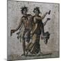 Mosaic Showing Dancing Bacchi, from Samandag-null-Mounted Giclee Print