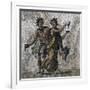 Mosaic Showing Dancing Bacchi, from Samandag-null-Framed Giclee Print