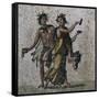 Mosaic Showing Dancing Bacchi, from Samandag-null-Framed Stretched Canvas