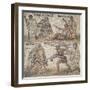 Mosaic Showing Gladiators-null-Framed Giclee Print