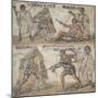 Mosaic Showing Gladiators-null-Mounted Giclee Print