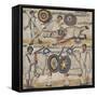 Mosaic Showing Gladiators-null-Framed Stretched Canvas