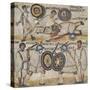 Mosaic Showing Gladiators-null-Stretched Canvas