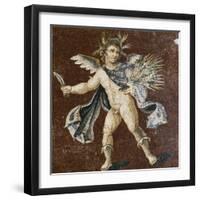 Mosaic Showing Putto, Mosaic of Four Seasons, from Harbiye-null-Framed Giclee Print