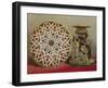 Mosaic Table Top and its Pedestal by Salviati of Venice-null-Framed Giclee Print