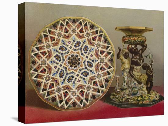 Mosaic Table Top and its Pedestal by Salviati of Venice-null-Stretched Canvas