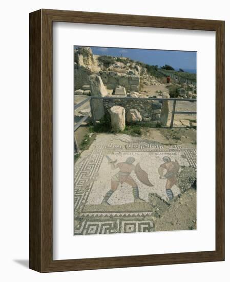 Mosaic, the House of Gladiators, Kourion, Cyprus, Europe-Jeremy Bright-Framed Photographic Print