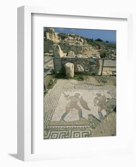 Mosaic, the House of Gladiators, Kourion, Cyprus, Europe-Jeremy Bright-Framed Photographic Print