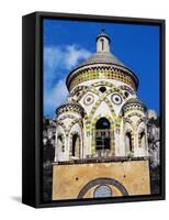 Mosaic Tiles Covering Bell Tower of St Andrew's Cathedral, Amalfi, Amalfi Coast, Campania, Italy-null-Framed Stretched Canvas