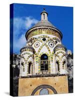 Mosaic Tiles Covering Bell Tower of St Andrew's Cathedral, Amalfi, Amalfi Coast, Campania, Italy-null-Stretched Canvas