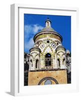 Mosaic Tiles Covering Bell Tower of St Andrew's Cathedral, Amalfi, Amalfi Coast, Campania, Italy-null-Framed Giclee Print