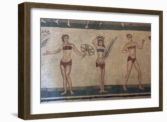 Mosaic, Villa Romana Del Casale, Piazza Armerina, UNESCO World Heritage Site, Sicily, Italy, Europe-Vincenzo Lombardo-Framed Photographic Print