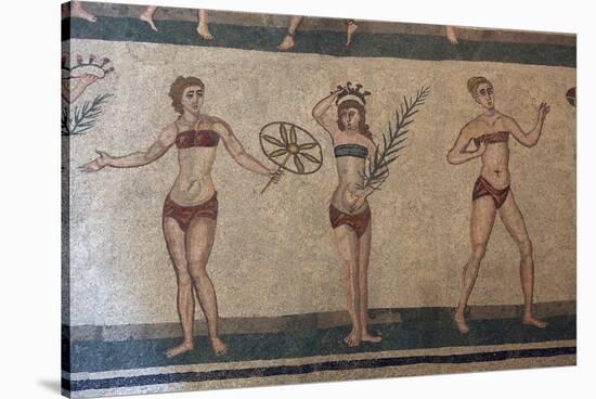 Mosaic, Villa Romana Del Casale, Piazza Armerina, UNESCO World Heritage Site, Sicily, Italy, Europe-Vincenzo Lombardo-Stretched Canvas