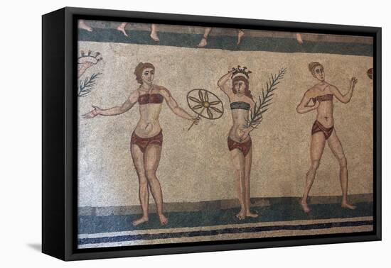 Mosaic, Villa Romana Del Casale, Piazza Armerina, UNESCO World Heritage Site, Sicily, Italy, Europe-Vincenzo Lombardo-Framed Stretched Canvas