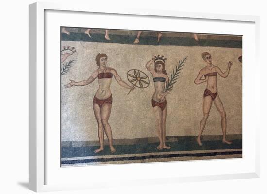 Mosaic, Villa Romana Del Casale, Piazza Armerina, UNESCO World Heritage Site, Sicily, Italy, Europe-Vincenzo Lombardo-Framed Photographic Print