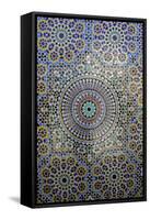 Mosaic Wall for Fountain, Fes, Morocco, Africa-Kymri Wilt-Framed Stretched Canvas