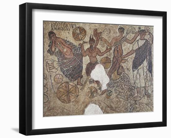 Mosaic with Bacchic Scene-null-Framed Giclee Print