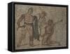 Mosaic with Gladiator Scene, from Roman Villa of Negrar-null-Framed Stretched Canvas