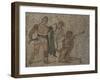 Mosaic with Gladiator Scene, from Roman Villa of Negrar-null-Framed Giclee Print