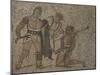 Mosaic with Gladiator Scene, from Roman Villa of Negrar-null-Mounted Giclee Print