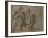 Mosaic with Gladiator Scene, from Roman Villa of Negrar-null-Framed Giclee Print
