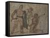 Mosaic with Gladiator Scene, from Roman Villa of Negrar-null-Framed Stretched Canvas