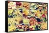 Mosaic with Pictures of Different Meals and Dishes, Shooted by Myself, Simulating a Wall of Snapsho-nito-Framed Stretched Canvas