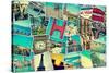 Mosaic With Pictures Of Different Places And Landmarks-nito-Stretched Canvas