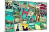 Mosaic With Pictures Of Different Places And Landmarks-nito-Mounted Art Print