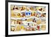 Mosaic with Pictures of Different Summer Scenes in Vintage Style.-nito-Framed Premium Photographic Print