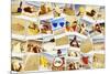 Mosaic with Pictures of Different Summer Scenes in Vintage Style.-nito-Mounted Premium Photographic Print