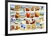 Mosaic with Pictures of Different Summer Scenes, Shot by Myself-nito-Framed Premium Photographic Print