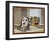 Mosaic with Theatrical Masks, from Villa Adriana, Lazio-null-Framed Giclee Print