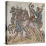 Mosaic Work Depicting a Chariot Race-null-Stretched Canvas