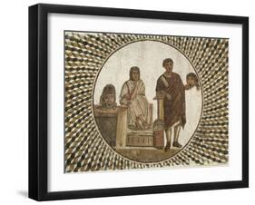 Mosaic Work Depicting a Theatre Scene-null-Framed Giclee Print