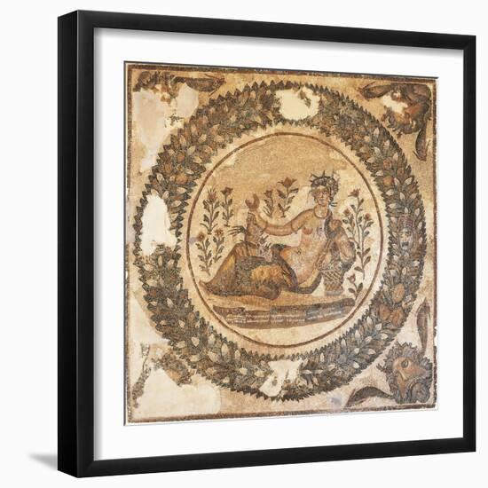 Mosaic Work Depicting the Summer Goddess-null-Framed Giclee Print