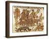 Mosaic Work Depicting the Triumph of Bacchus-null-Framed Giclee Print