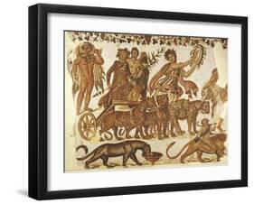 Mosaic Work Depicting the Triumph of Bacchus-null-Framed Giclee Print