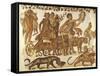 Mosaic Work Depicting the Triumph of Bacchus-null-Framed Stretched Canvas