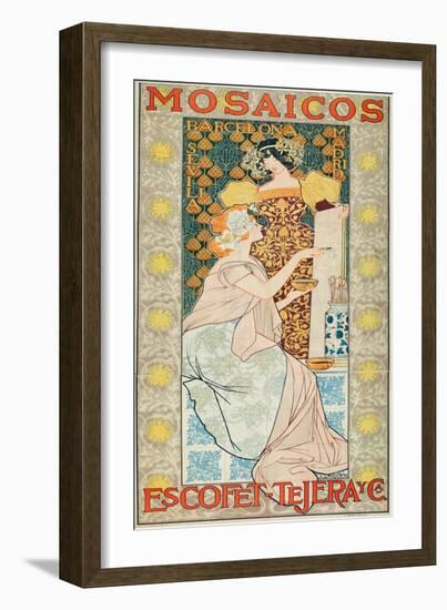 Mosaicos Escofet-Tejera (Advertising Poste), 1900-Alejandro de Riquer Inglada-Framed Giclee Print