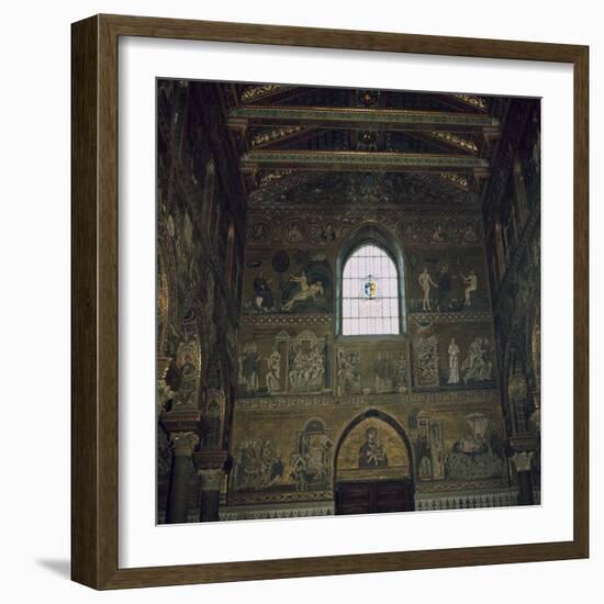 Mosaics above the west door of the Cathedral in Monreale, 12th century-Unknown-Framed Photographic Print