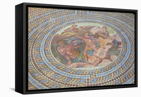 Mosaics at Kato Paphos Archaeological Park, UNESCO World Heritage Site, Paphos, Cyprus-Neil Farrin-Framed Stretched Canvas