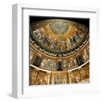 Mosaics by Pietro Cavallini, c. 1291, in Santa Maria in Trastevere Church, Rome, Italy-Pietro Cavallini-Framed Art Print