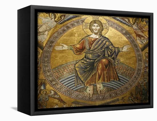 Mosaics Depicting the Final Judgement, Baptistery, Duomo Florence, Tuscany, Italy, Europe-Godong-Framed Stretched Canvas