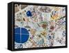 Mosaics, Guell Park (Parc Guell), UNESCO World Heritage Site, Barcelona, Spain-Nico Tondini-Framed Stretched Canvas