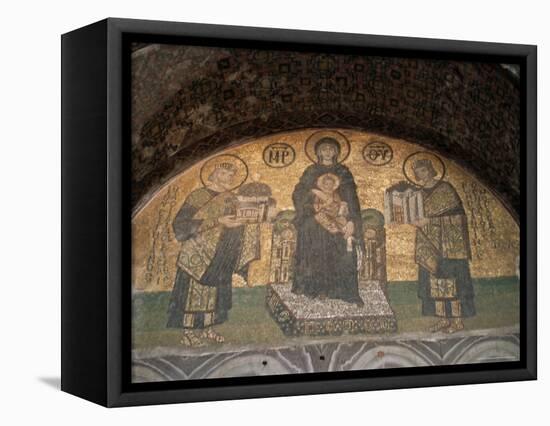 Mosaics in the Hagia Sophia, Originally a Church, Then a Mosque, Istanbul, Turkey-R H Productions-Framed Stretched Canvas